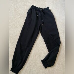 black dressy joggers